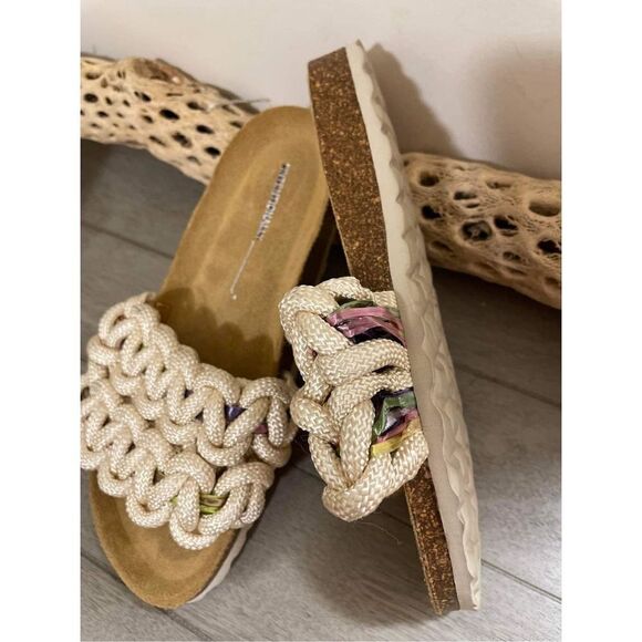 New Anthropologie Intentionally Blank Macro Slide Sandals Size 38 new - Picture 6 of 8